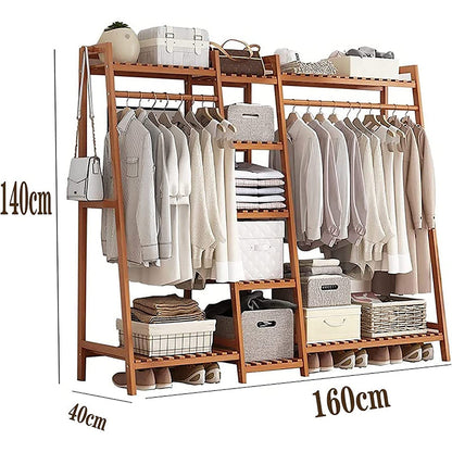 Bamboo Wardrobe Clothes Rack