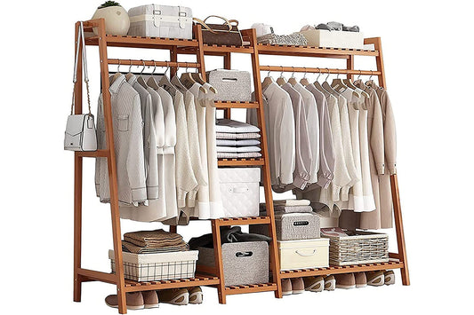 Bamboo Wardrobe Clothes Rack