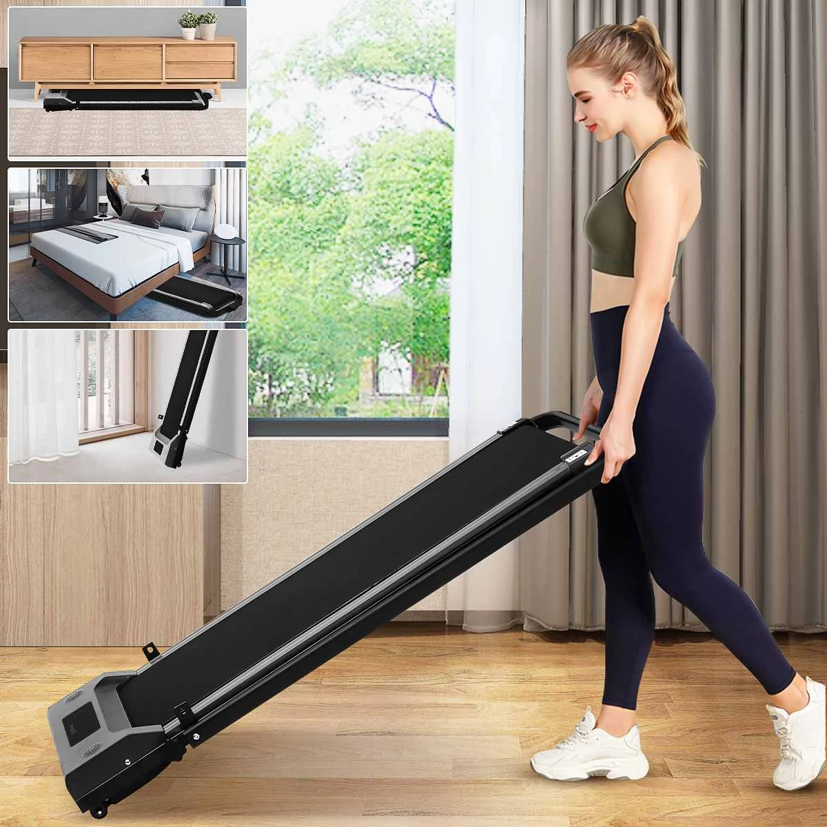 Foldable Walking Pad Treadmill Compact Flat