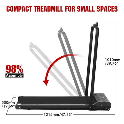Foldable Walking Pad Treadmill Compact Flat