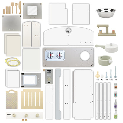 Wooden Play Kitchen Kids Kitchen Set Pretend Playset