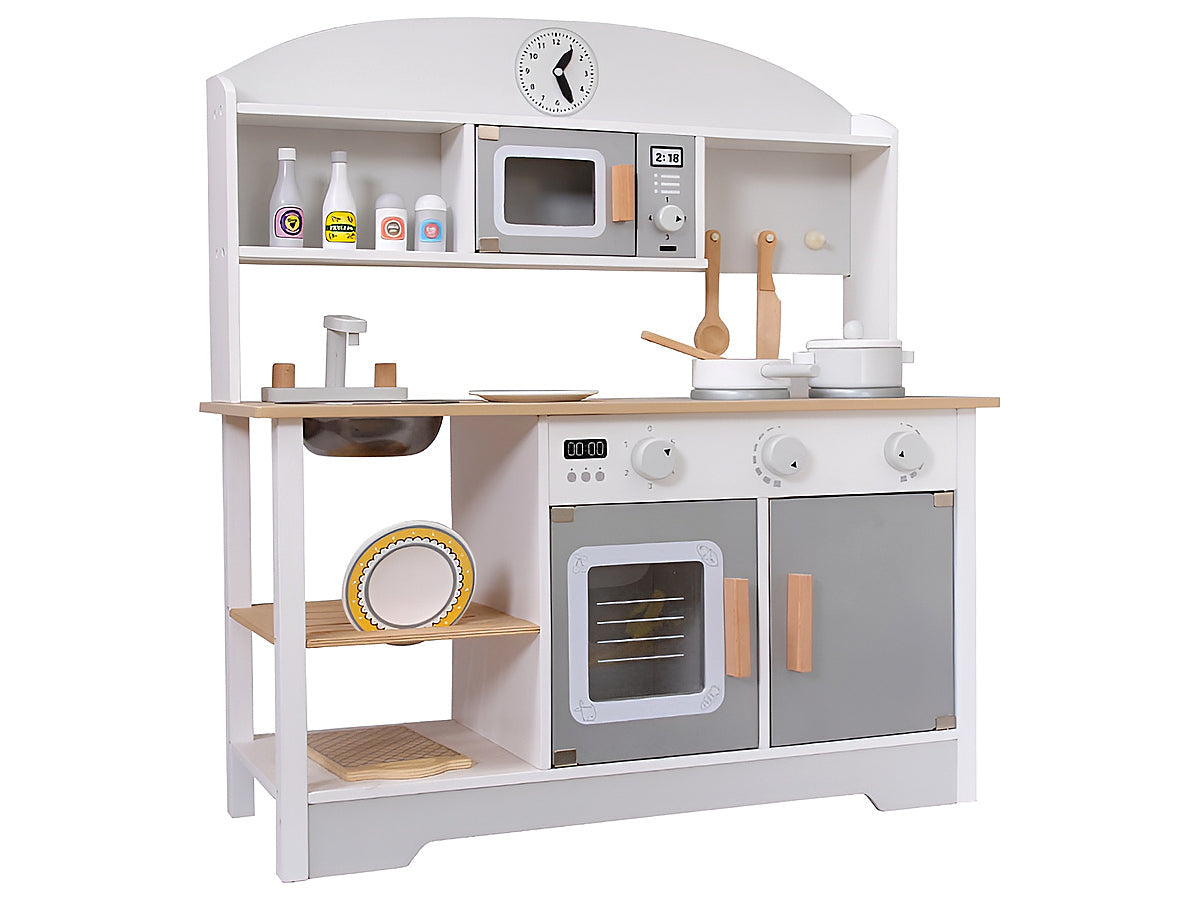 Wooden Play Kitchen Kids Kitchen Set Pretend Playset
