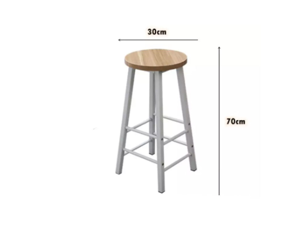 Set of 2 Modern Bar Stools Barstool Metal Legs