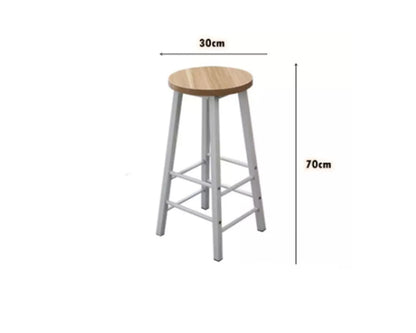 Set of 2 Modern Bar Stools Barstool Metal Legs