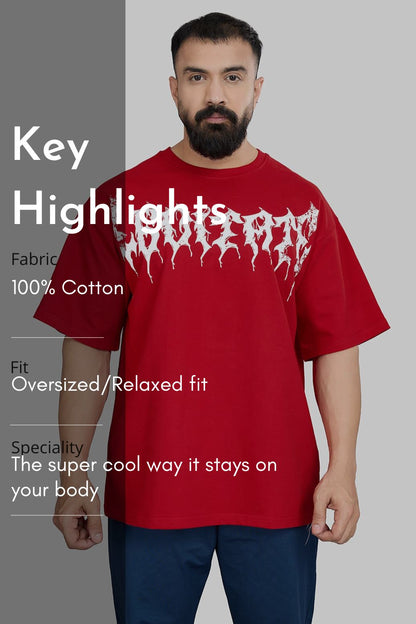 Levitate Oversized T-shirt Red