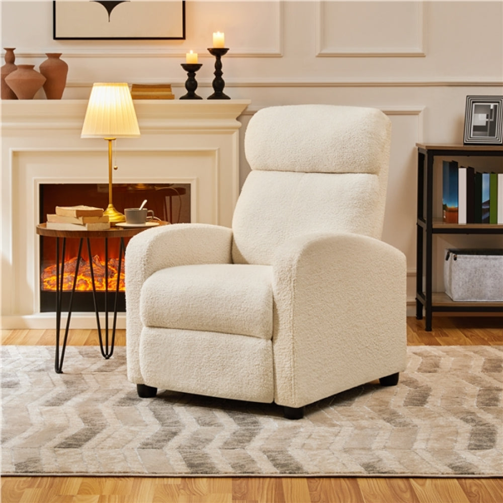 Boucle Recliner Chair Armchair