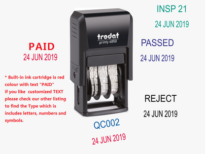 "PAID" Self-inking Date Stamp Dates Stamp