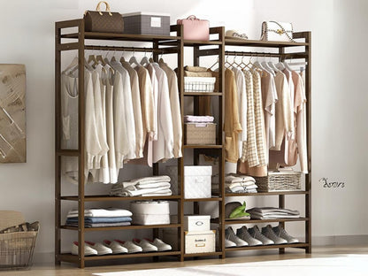 Bamboo Wardrobe Clothes Rack