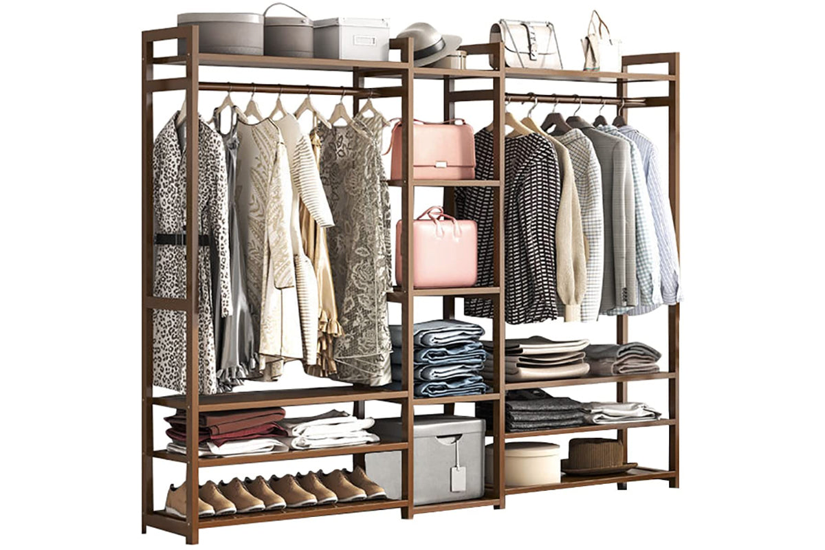 Bamboo Wardrobe Clothes Rack