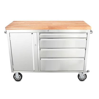 48 inch Stainless Steel 4 Drawer Work Bench tool chest Tool Box Chest Cabinet