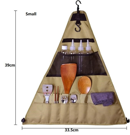 Ecotrek Outdoor Camping Storage Bag – Cutlery Hanging Bag | Picnic Multi-Grid Multipurpose Organiser HS9872