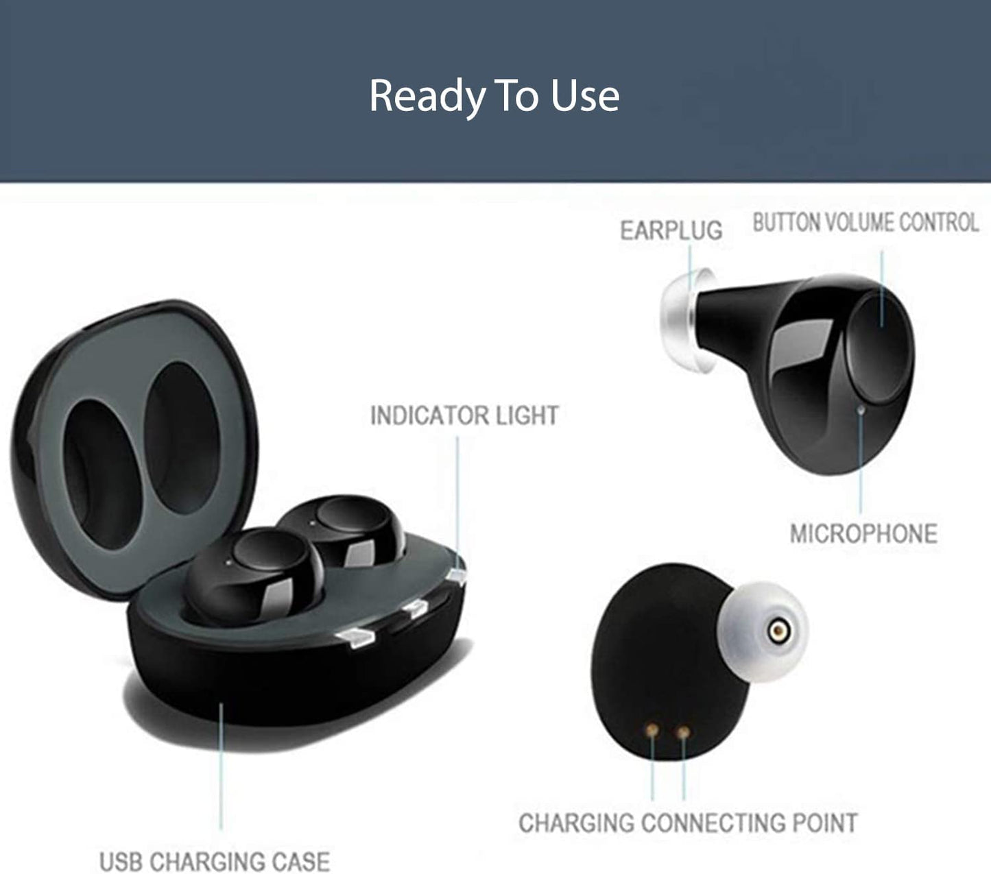 Rechargeable Hearing Aids with Battery
