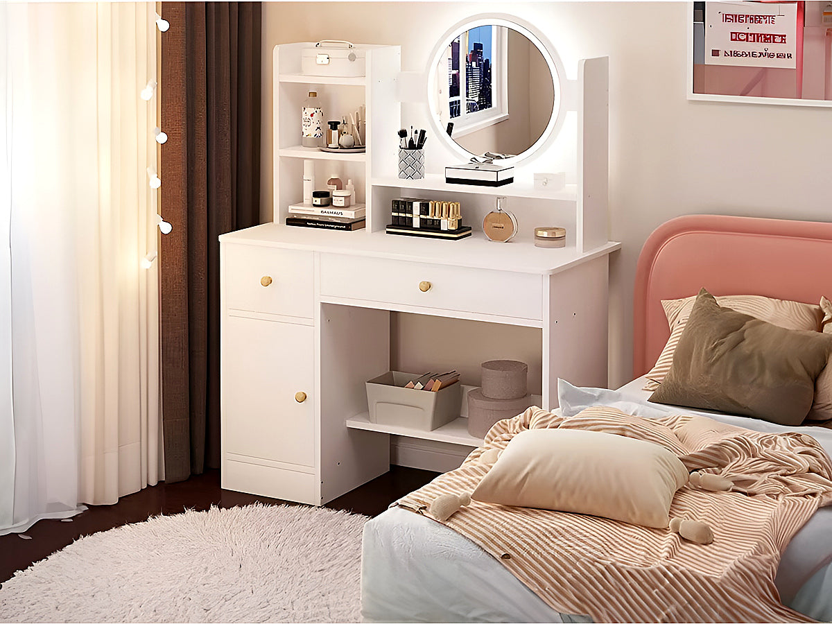 Dressing table with LED Mirror