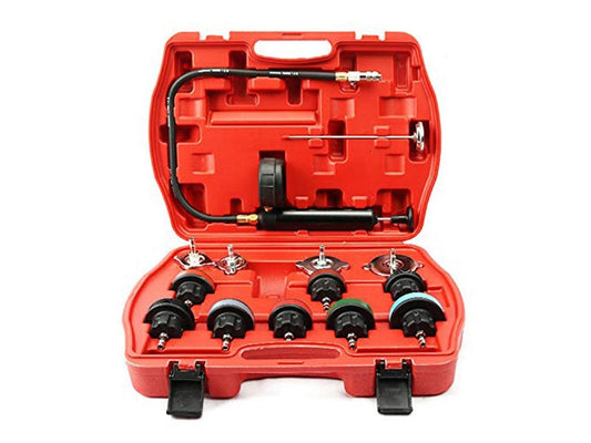 Universal Cooling System Radiator Pressure Tester Gasket Test Kit Leak Detector