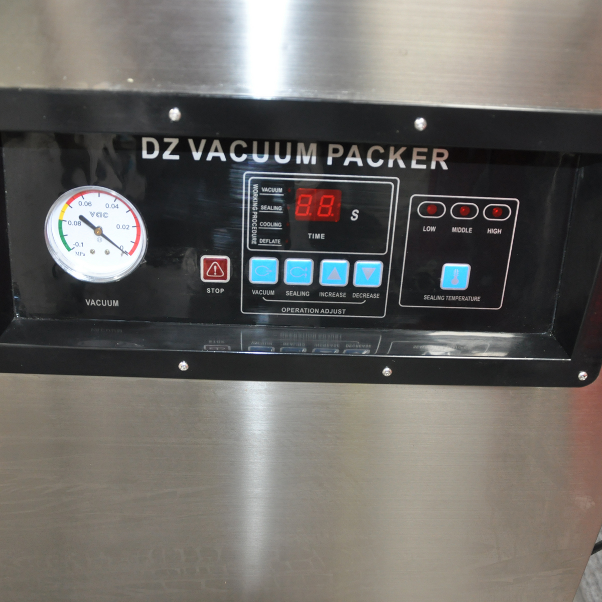 Commercial Food Vacuum Packer Stainless Steel Both Sides Seal
