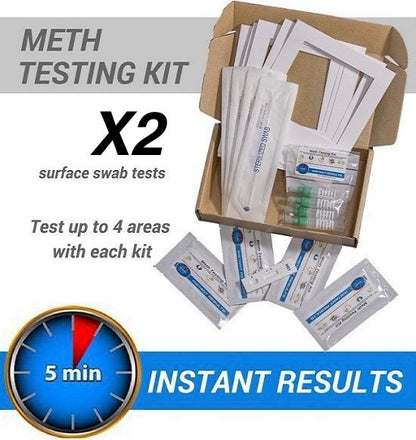 Meth Test Kit - 2 x Instant On-site Test Kits (Recommended for a Single Room or Area)