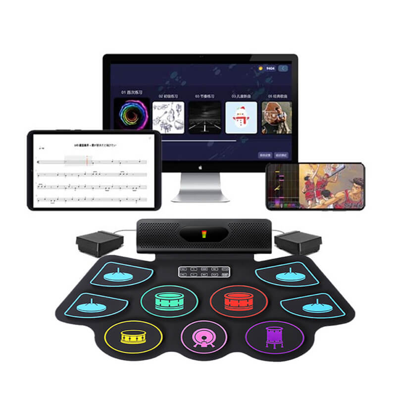 Mobie Electronic Drum Pads with Build-in Dual Stereo Speaker RD93C