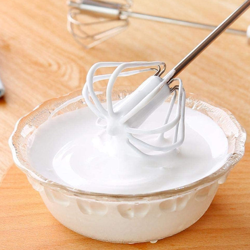 Stainless Steel Semi-AutoMatic Egg Beater Hand Pressure Rotary Beaters