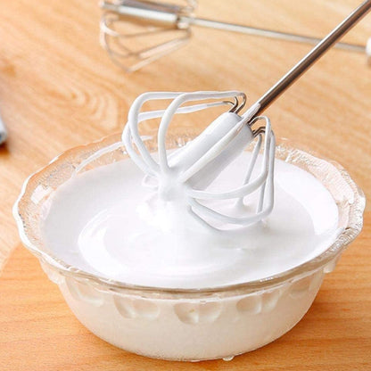 Stainless Steel Semi-AutoMatic Egg Beater Hand Pressure Rotary Beaters
