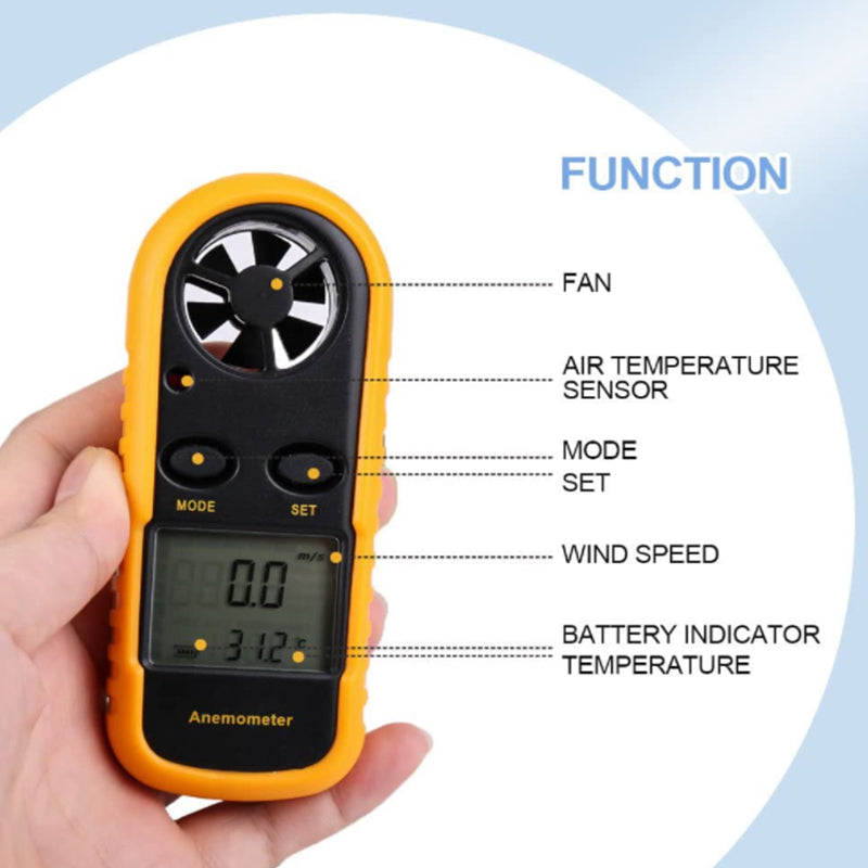 Digital Anemometer Handheld Wind Speed Meter for Measuring Wind Speed