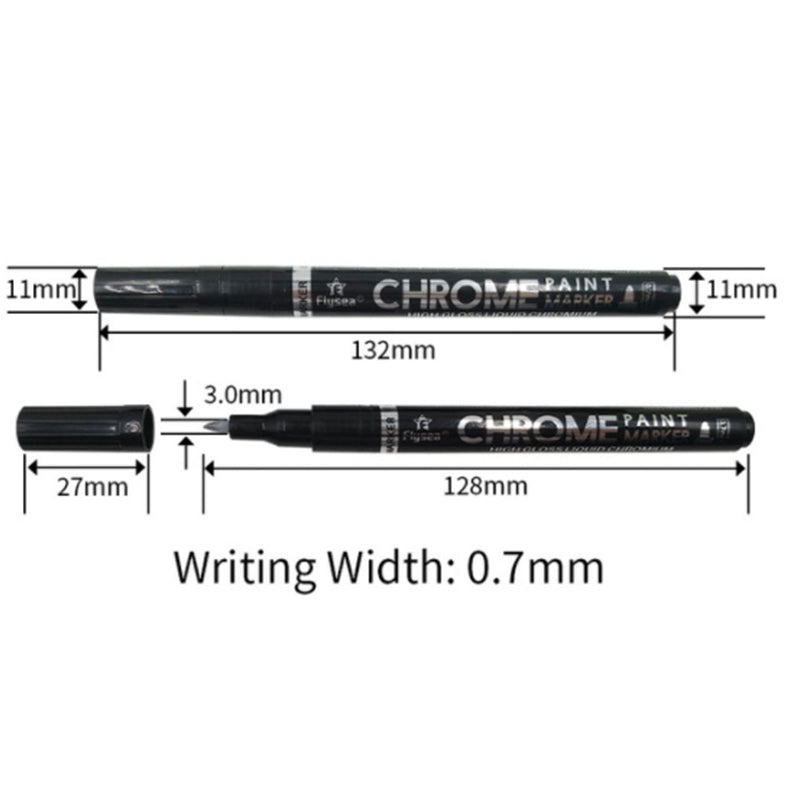3pcs Liquid Mirror Chrome Marker Paint Set DIY Silver Art Liquid Mirror Chrome