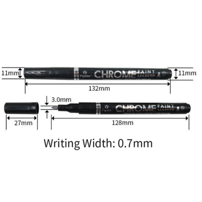 3pcs Liquid Mirror Chrome Marker Paint Set DIY Silver Art Liquid Mirror Chrome