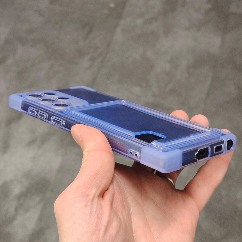 Anti Drop Phone Case with Card Pocket Compatible with Samsung Galaxy S24 Plus 2024
