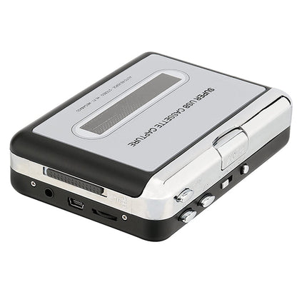 Cassette Player Portable Tape Player Captures MP3 Audio Music via USB Silver