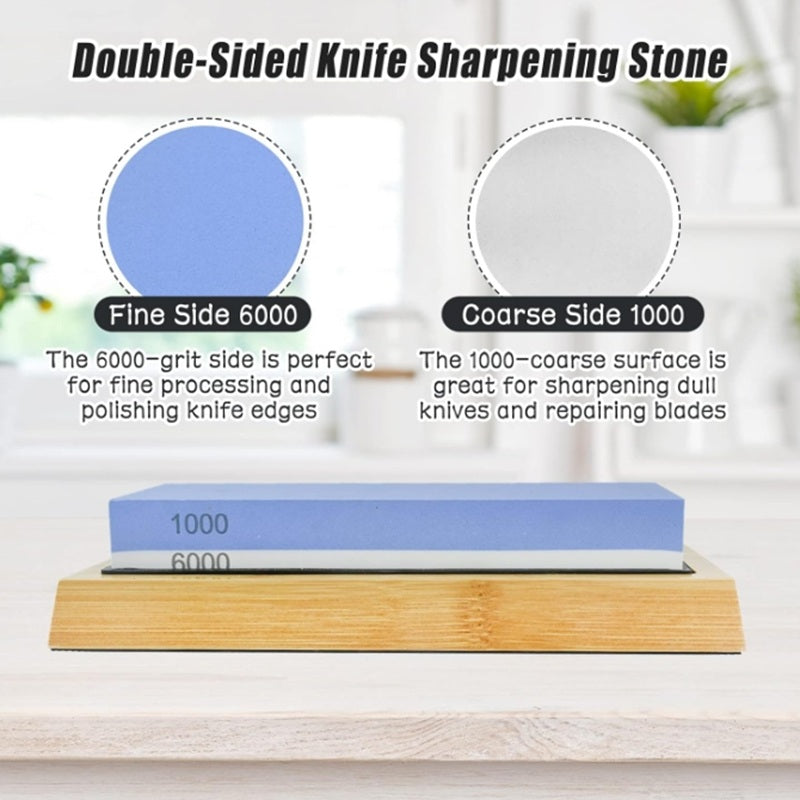 Sharp Pebble Premium Whetstone Knife Sharpening Stone 2 Side Grit 1000/6000 Waterstone