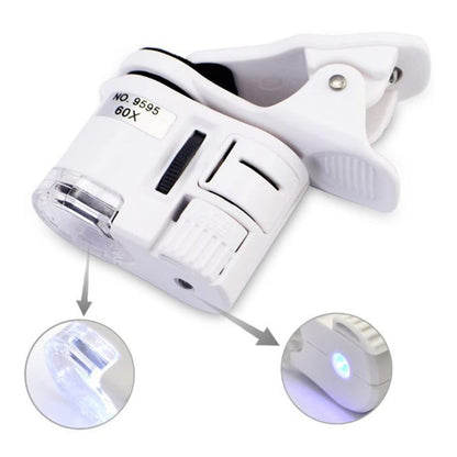 Universal Clip Type 60X LED UV Light Magnifier