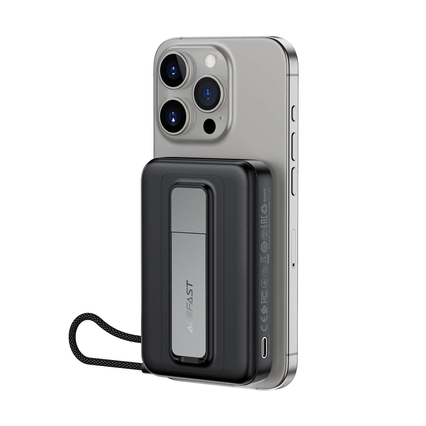 Acefast 10000mAh MagSafe Wireless Power Bank Built in Type-C Cable and Stand M24