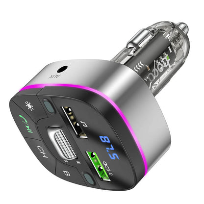 Hoco QC3.0 18W In-Car Audio Wireless Bluetooth FM Transmitter E71