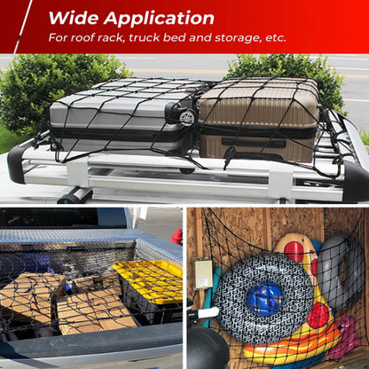 Cargo Net for Roof Rack Heavy-Duty Mesh Square Elasticated Bungee Netting