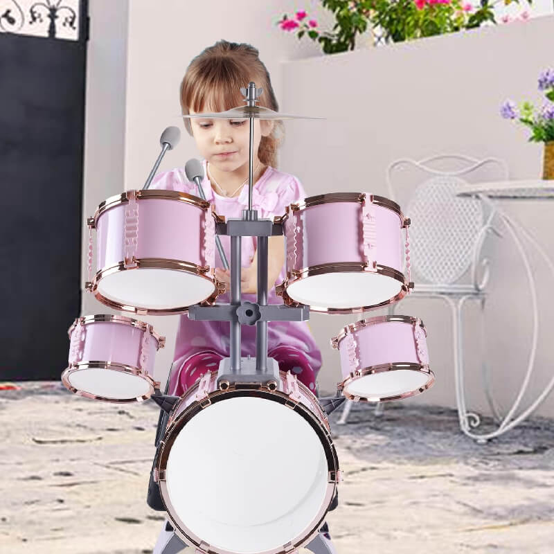 Mobie Educational Instrument Toy Jazz Drum Set for Kids Ages 3-8