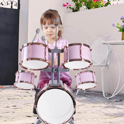 Mobie Educational Instrument Toy Jazz Drum Set for Kids Ages 3-8