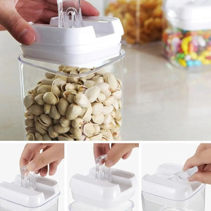 Airtight Food Storage Containers Set with Easy Lock Lids Plastic Containers W