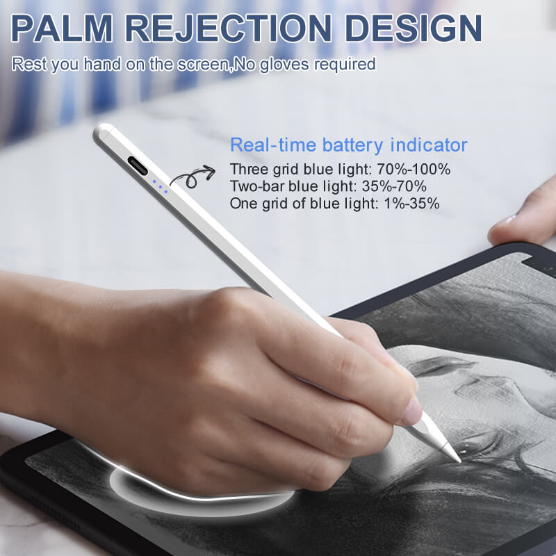 Mobie Magnetic iPad Stylus Pen with Real-Time LED Battery Display JD19-P