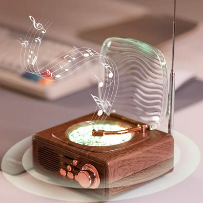 Mobie Vintage Turntable Bluetooth Speaker with Atmosphere Light JN122