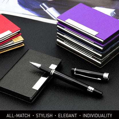 Horizonal PU Leather Business Card Holder Black Set B