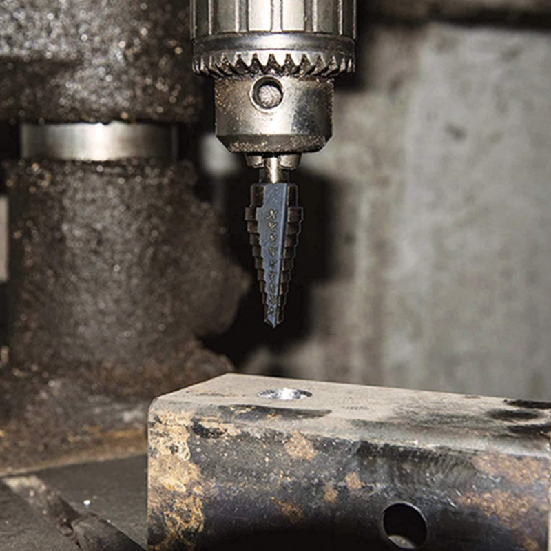 Step Drill Bit Set for Metal Sheet Heavy Duty 5-Piece M2 HSS Drill Bits