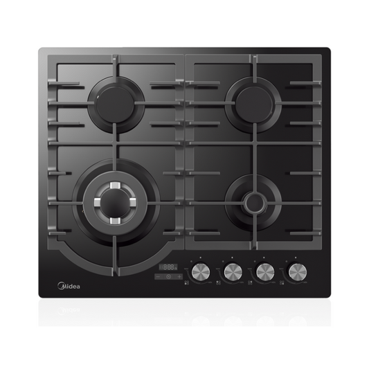 Midea 60cm Gas Cooktop Black Tempered Glass With Timer 60GH096
