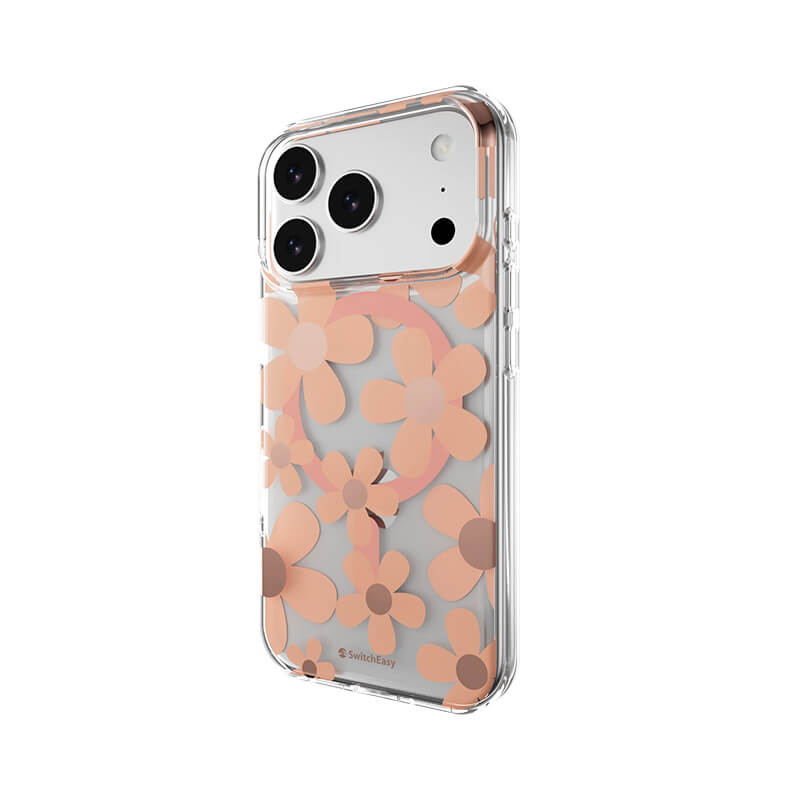Compatible with iPhone 17 Pro Fleur 3D Patterned Series Shockproof Magnetic Phone Case