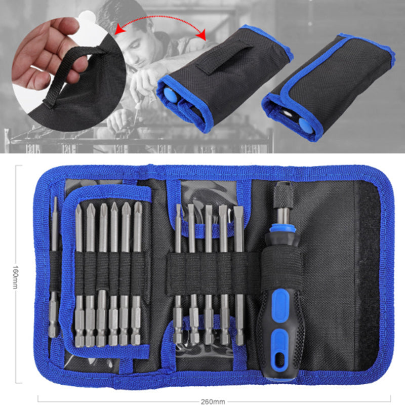 Extended Screwdriver Set 24 in 1 Bits Self-Locking Magnetic Handle