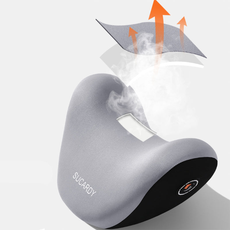 Lumbar Support Pillow and Car Headrest Neck Pillow Set Ergonomic Design Grey