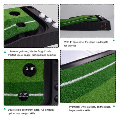 Golf Indoor Putting Mat  with Ball Return Including 3 Training Ball 3m