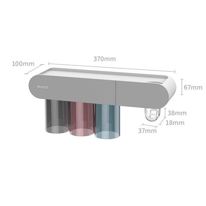 Mobie Magnetic Toothbrush Holder with Cups Bathroom Organizer E2122