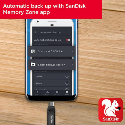 SanDisk 64GB Ultra Dual Drive Go USB Type-C Flash Drive SDDDC3