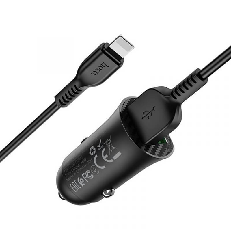 Hoco 18W Dual USB-A Port Fast Car Charger Z39