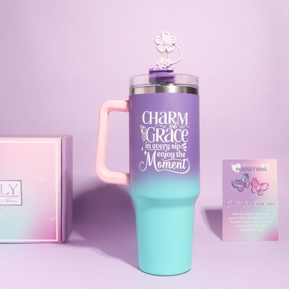 Purple Theme Aroma Candle Bath Gift Box