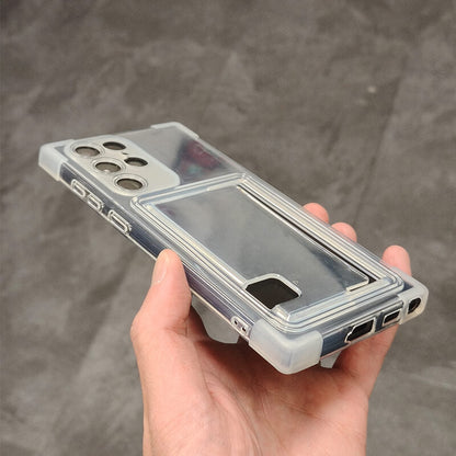 Anti Drop Phone Case with Card Pocket Compatible with Samsung Galaxy S24 Plus 2024